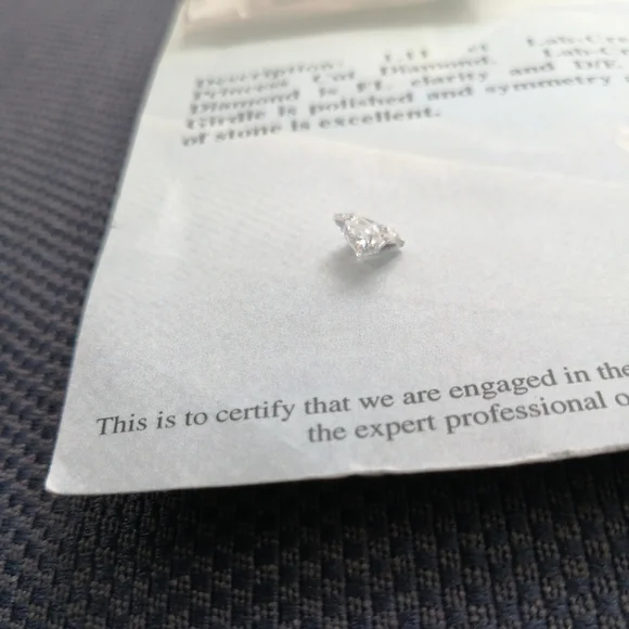 Lab-Created Princess Cut Diamond - Picture 7 of 10